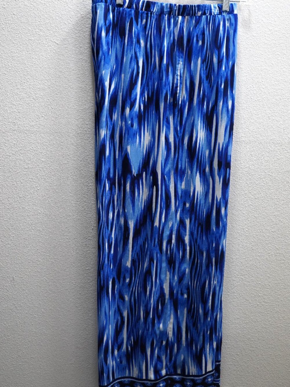 Chico's Black Label Stiffled Palazzo Pant Bordered Pants size 3